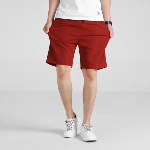 111df1f77350fa2337f10fed4965cede.webp Men's Drawstring Cropped Sports Shorts