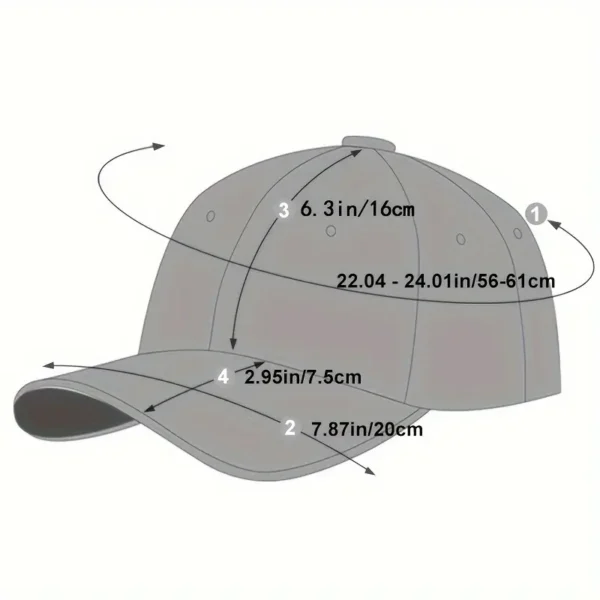 Men's A-Letter Embroidered Baseball Cap