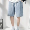 Light Blue Denim Shorts for Men