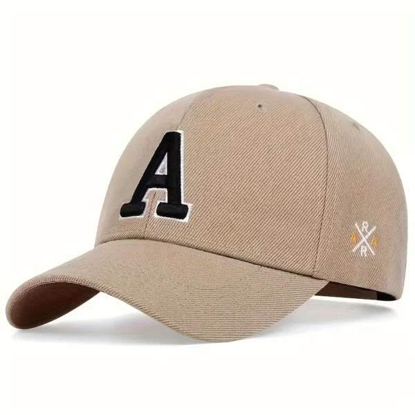 Men's A-Letter Embroidered Baseball Cap