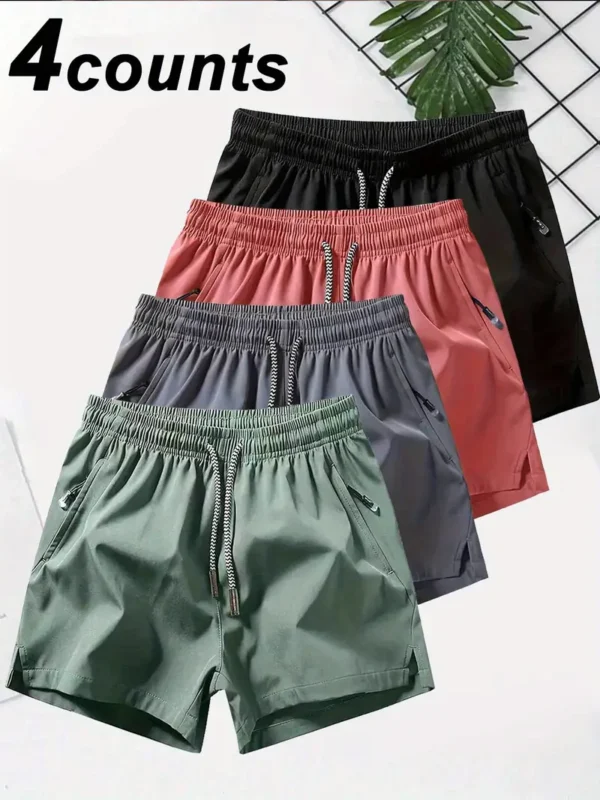 2-Piece Men's Lightweight Breathable Summer Pants - White