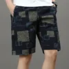 Men's Athletic Shorts - Red/Black Geometric Print
