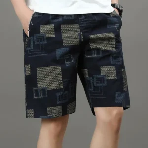 92400c07-dc82-4203-a747-83550aad70d3.webp Men's Athletic Shorts - Red/Black Geometric Print