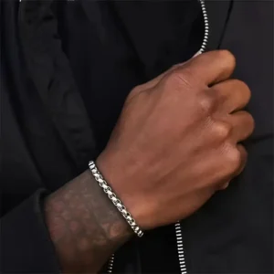 c9138953-b7ec-461e-ad4c-36a863074e33.webp Men's Stainless Steel Beaded Chain Bracelet