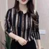 cn-11134207-820l4-mgdi1amrjqj061.webp Women's Vintage Striped Long Sleeve Polo Shirt