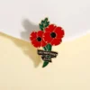 Cute Alloy Poppy Brooch