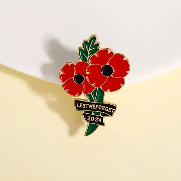 Cute Alloy Poppy Brooch