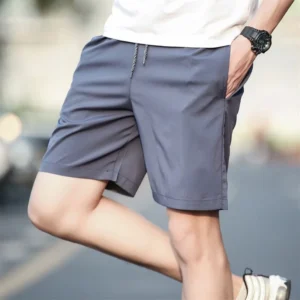 Men's Drawstring Cropped Sports Shorts