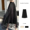 sg-11134201-7raul-mb50sf37yrk382.webp Women's Bow Mesh Pleated A-Line Skirt
