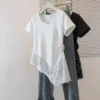 Women's Korean Style U-Neck Short Sleeve Top